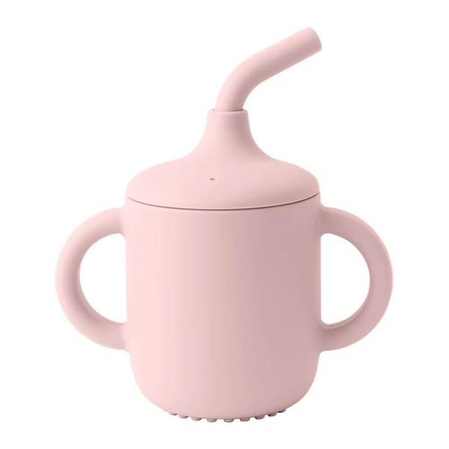 Color Kids1Pcs Baby Learning Drinking Cup Portable Straw Detailed Comfortable Grip Silicone Double Ear Kids Sippy Cup Baby Stuff