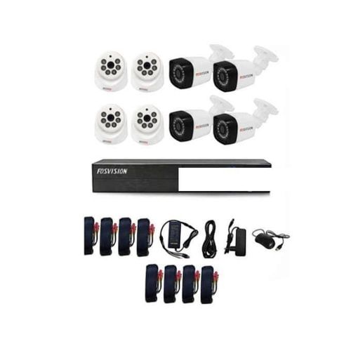 Plus 8 CCTV Cameras Full Kit, 8 Pack 1TB HDD With Monitor Included NB: The DVR Appearance Model May Vary But All Work Very Well- White/Black