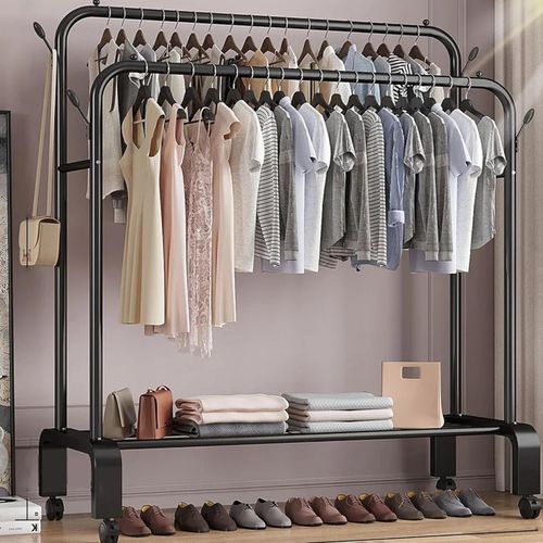 K Heavy Duty Clothes Rack on Wheels