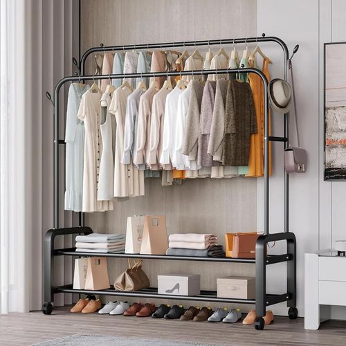 K Heavy Duty Clothes Rack on Wheels