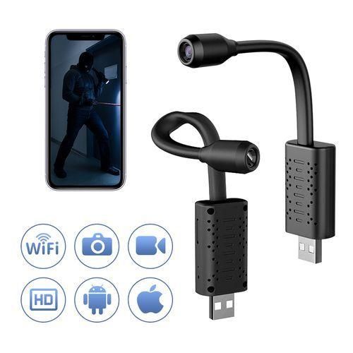 Wireless WiFi Hidden Mini Spy Camera HD Security IP  Video Recorder - Black