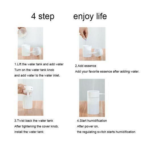3PCS Humidifier Desktop Fragrance Spray - White+Pink+Black