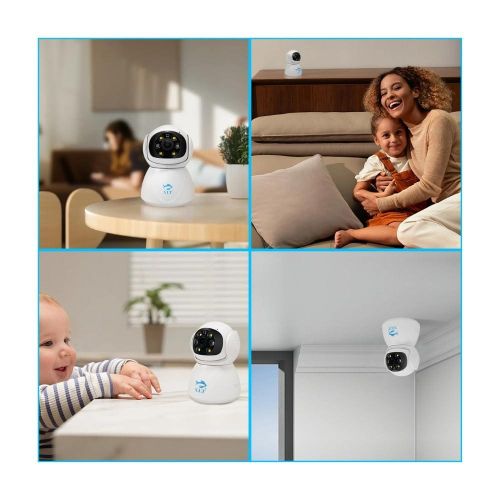 XLT Security WiFi Indoor Camera For Home, Baby Pet Monitor With Smart Motion Tracking, Excellent Picture Night Vision Two-Way Audio