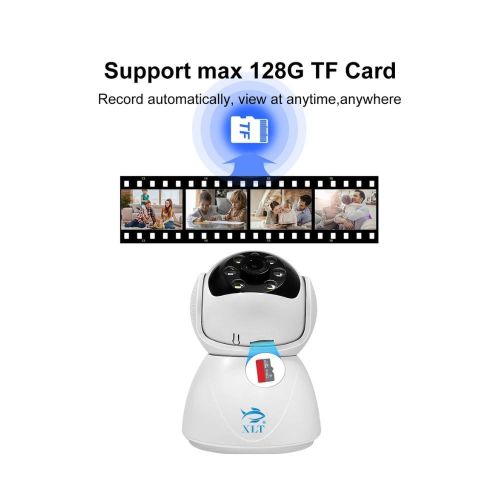 XLT Security WiFi Indoor Camera For Home, Baby Pet Monitor With Smart Motion Tracking, Excellent Picture Night Vision Two-Way Audio