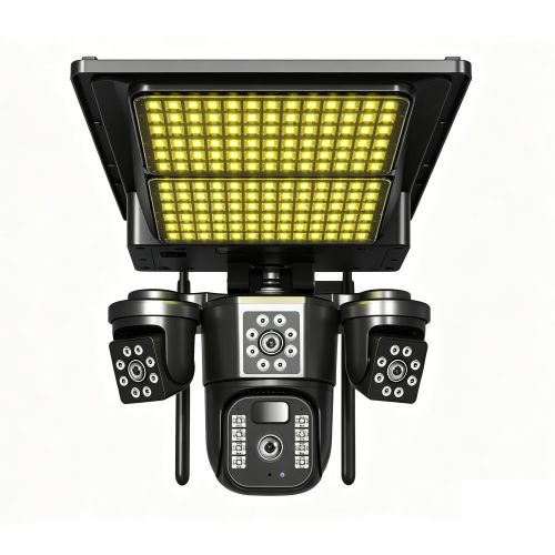 XLT Solar Street Light Outdoor With 3MP Camera All In One Radar Sensor Security CCTV Camera With LED Panel
