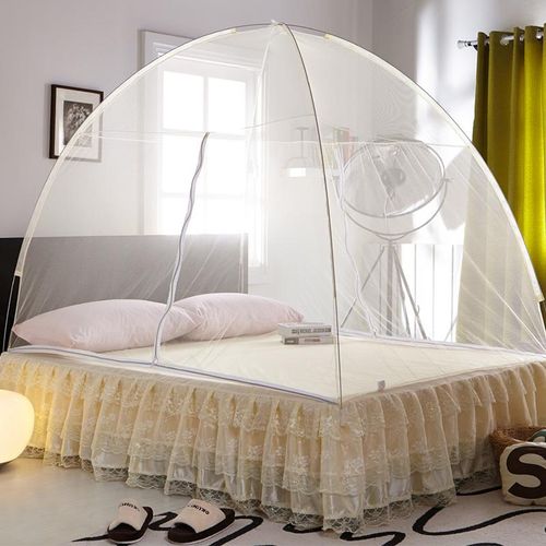 David Foldable Tent-Style Mosquito Net  With Zipperbed Net  T1  CREAM
