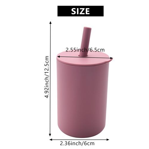 Toddler Cup Kids Silicone Training Cup with Straw Sprill