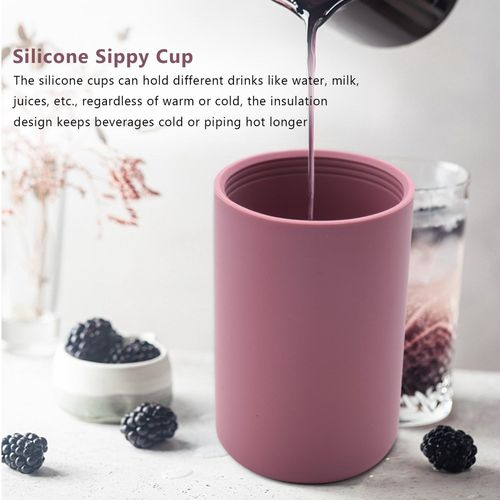 Toddler Cup Kids Silicone Training Cup with Straw Sprill