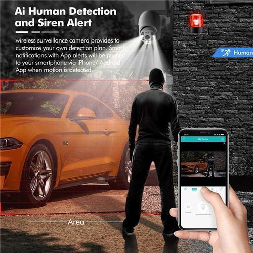 1080P Security Camera WIFI Outdoor PTZ Speed Dome Wireless I  P Camera CCTV