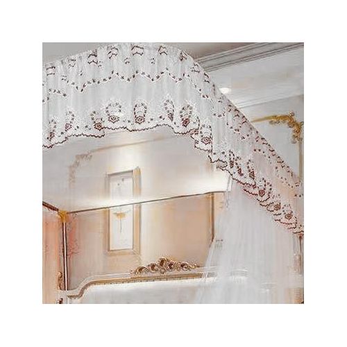David Luxurious  Mosquito Net With 2 Stand Rail Bed Net  RA1  White