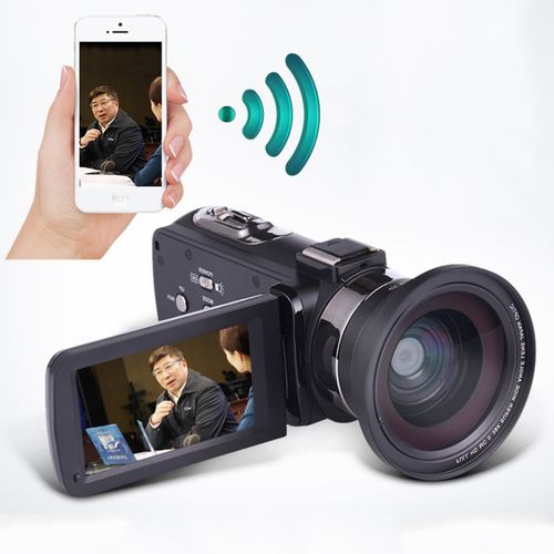4K HD Night Vision 48MP Home WiFi Live  DV Digital Camera, Style:Hood +  Microphone