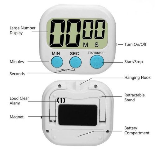 Kitchen Timer LCD Digital Countdown Alarm Clock