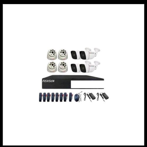 Fosvision Plus 8 CCTV Cameras Full Kit, 8 Pack 1TB HDD DVR Appearance Model May Vary But All Work Very Well - White