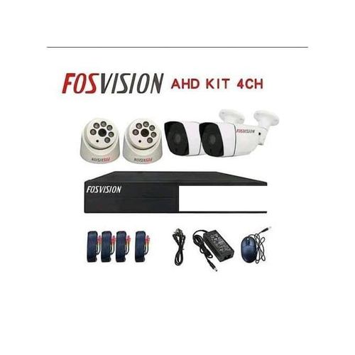 Fosvision Plus 8 CCTV Cameras Full Kit, 8 Pack 1TB HDD DVR Appearance Model May Vary But All Work Very Well - White