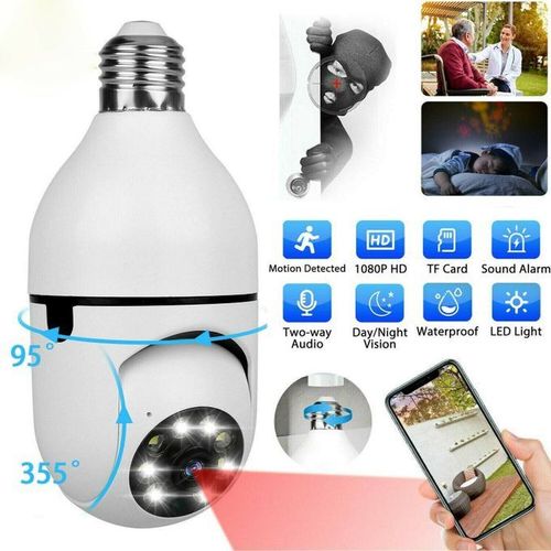 VIC 1080P Bulb Surveillance Camera WiFi Night Vision HD Tracking