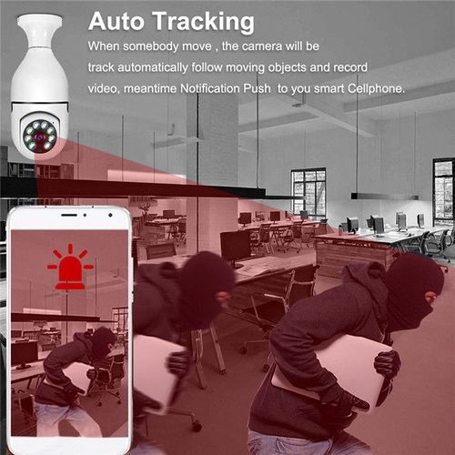 VIC 1080P Bulb Surveillance Camera WiFi Night Vision HD Tracking