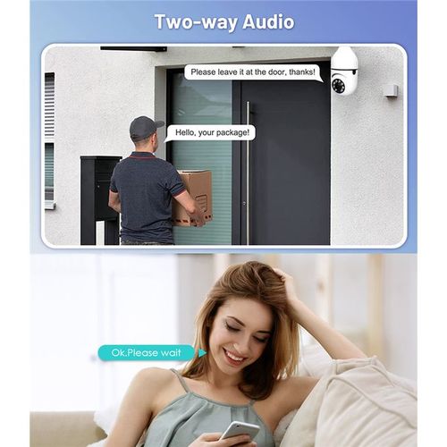 VIC 1080P Bulb Surveillance Camera WiFi Night Vision HD Tracking