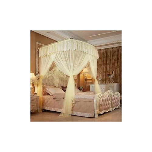 David Fishing Rod  Mosquito Net With 2 Stands & Retractable Guide Rail Premium Packaging Vary Design F1 Cream