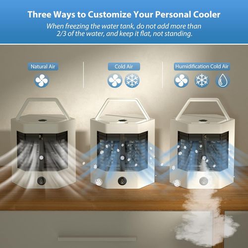 Small Mini Portable Cooling Fan - White