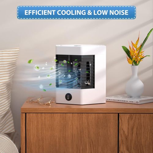 Small Mini Portable Cooling Fan - White