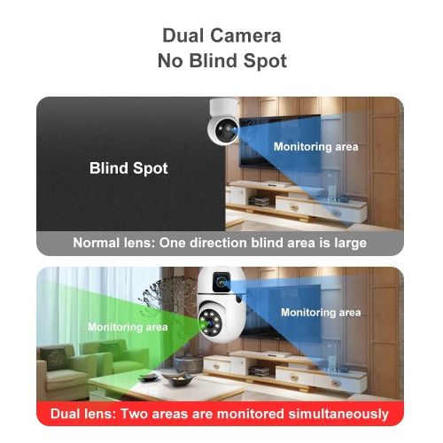 4K E27 360 Bulb WIFI Dual Lens Camera Bulb Color Night Vision