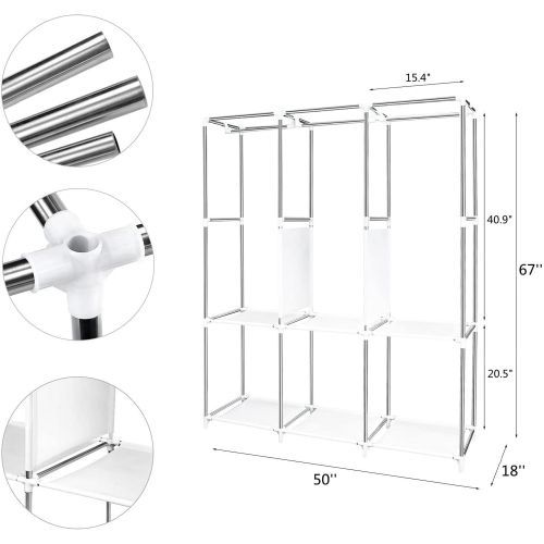 Large Capacity Fabric Wardrobe, Removable Wardrobe Cabinet