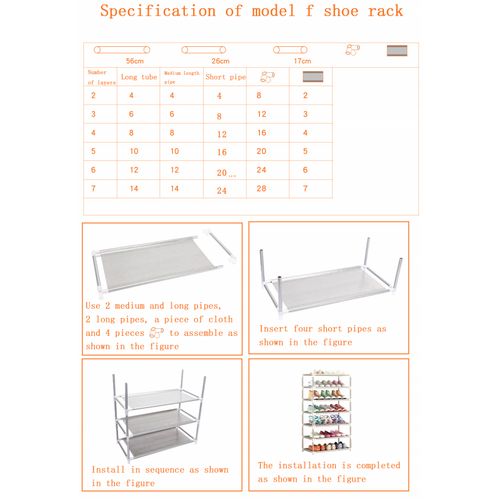 Mateamoda 5-layer Shoe Rack Assemble Organizer Storage