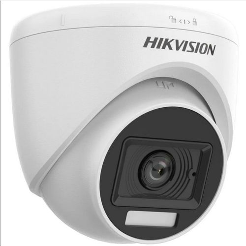 Hikvision 2MP Smart Hybrid Light Audio Fixed Turret Camera - White