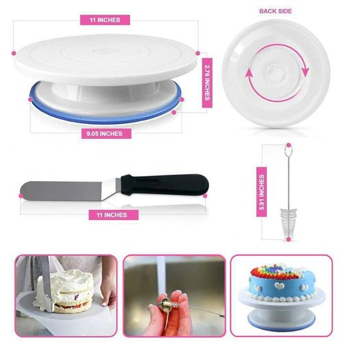 Mateamoda 164 Pcs/set Cake Decorating Turntable Piping Tip Nozzle Pastry Bag Set Diy Kit