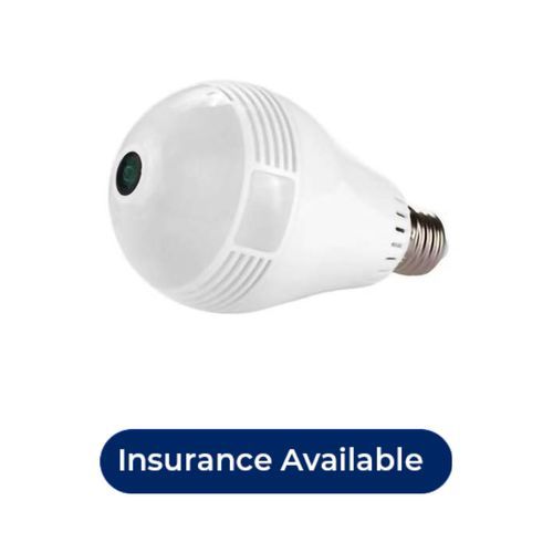 360 Degree Hidden Nanny Spy Security Camera Bulb - White