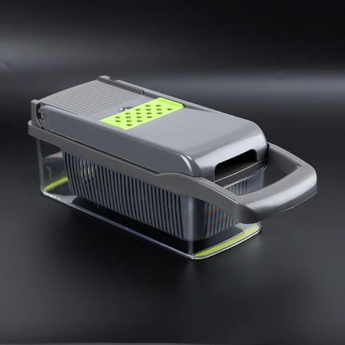 11 in 1 Multi-function Vegetable and Fruit Chopper Kitchen Diced Artifact Potato Shredded grater grater household potato chip sliced grater -Green