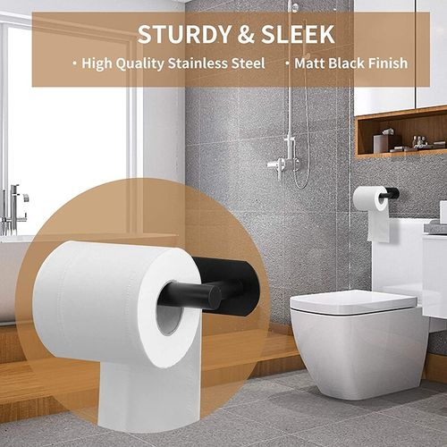 4pcs Bathroom/Kitchen Towel Holder,Roll Paper Holder,Towel Ring,Hook-Black