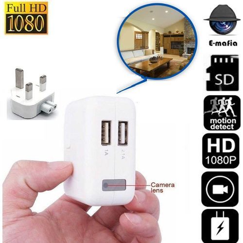 Spy Hidden Camera In USB Charger, -white