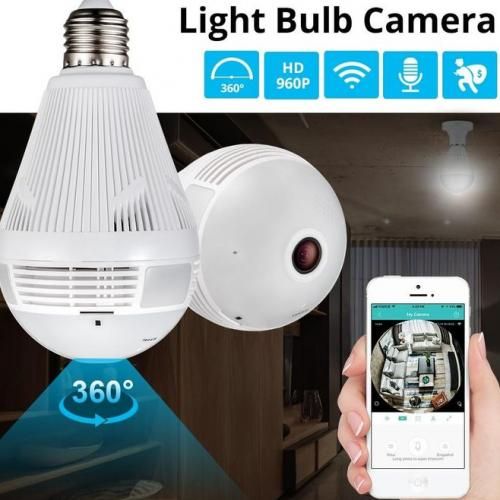 Panoramic Wifi 360 Degree Fisheye IP Camera Video Surveillance - White