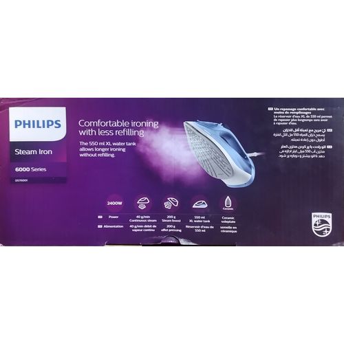 Philips 2 In 1 Steam & Flat Iron  - Blue