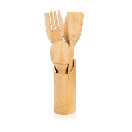 Bamboo Kitchen Cooking Set 5 in 1- Brown