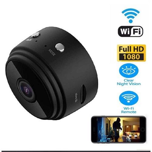Tiny Spy Camera,Hidden Wifi Camera, HD Video Recorder - Black