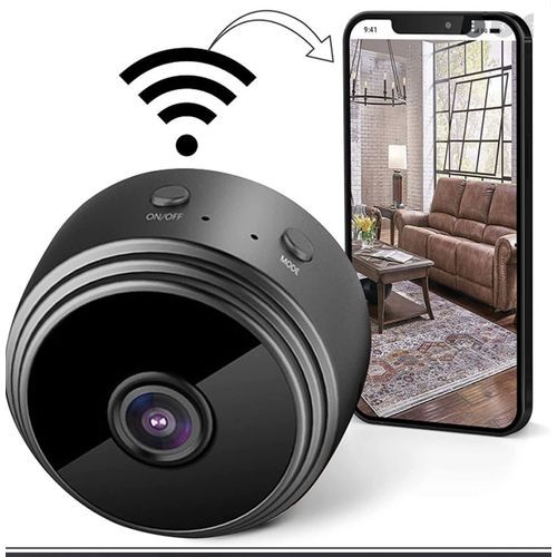 Tiny Spy Camera,Hidden Wifi Camera, HD Video Recorder - Black