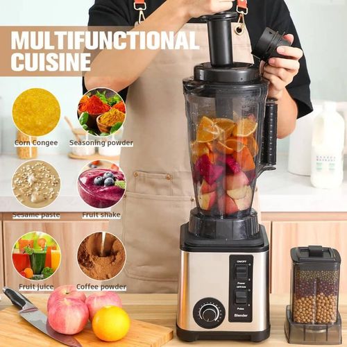 2.5 Liters Heavy Duty Electric Plastic Commercial Blender With Big And Small Jar-Multicolour