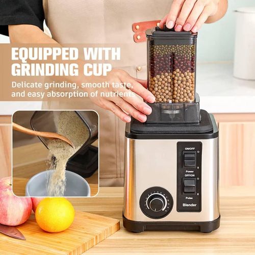 2.5 Liters Heavy Duty Electric Plastic Commercial Blender With Big And Small Jar-Multicolour