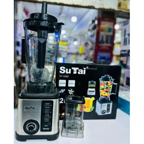 2.5 Liters Heavy Duty Electric Plastic Commercial Blender With Big And Small Jar-Multicolour