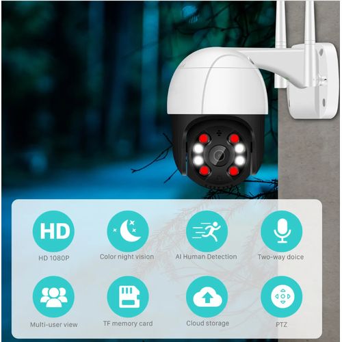 4K 4MP PTZ Camera WiFi Outdoor Wireless 4x Zoom Camera