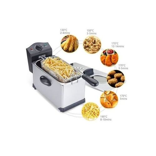 Saachi Deep Fryer 3ltrs - Silver,Black(1 YR WRTY)