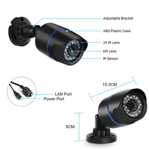 Ultra HD IP Camera Outdoor Security CCTV Camera Night Vision Recording
