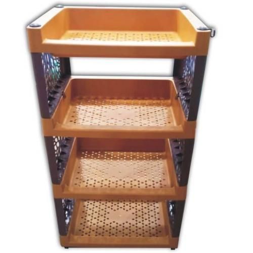 4 Stack Plastic Stackable Storage -Multicolor