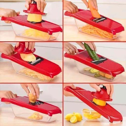 9N1 Vegetable Chopper Slicer Veggie Food Manual Potato Red,may Vary