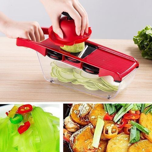 9N1 Vegetable Chopper Slicer Veggie Food Manual Potato Red,may Vary