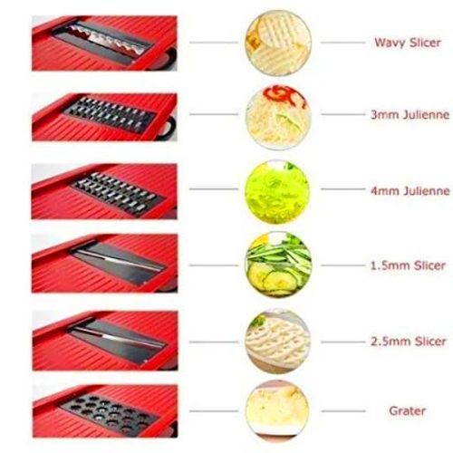 9N1 Vegetable Chopper Slicer Veggie Food Manual Potato Red,may Vary