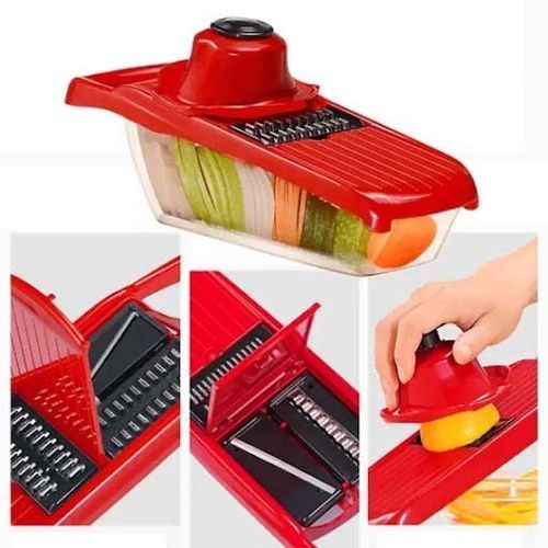 9N1 Vegetable Chopper Slicer Veggie Food Manual Potato Red,may Vary