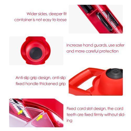 9N1 Vegetable Chopper Slicer Veggie Food Manual Potato Red,may Vary